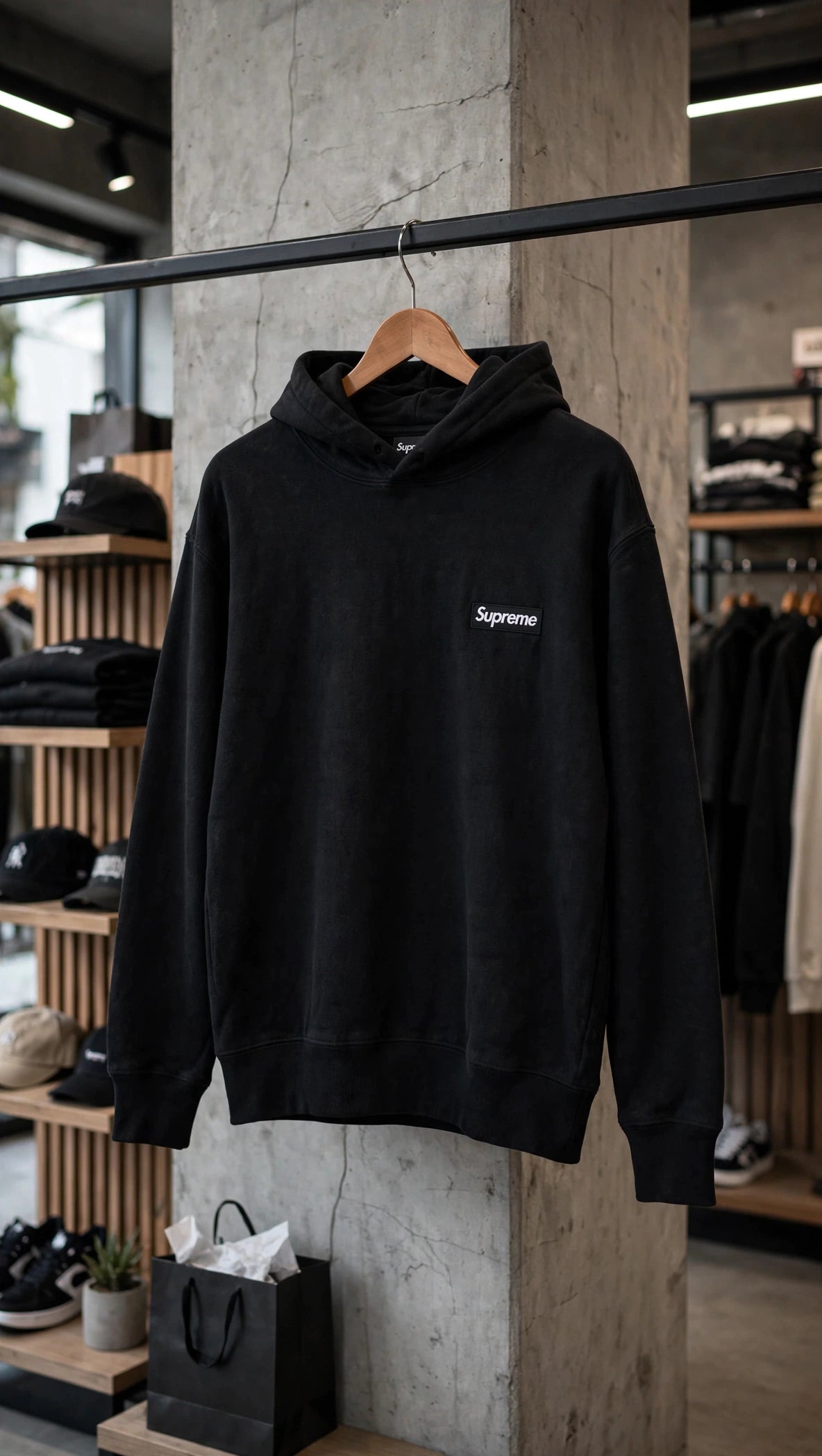 HOODIE SUPREME NEGRO