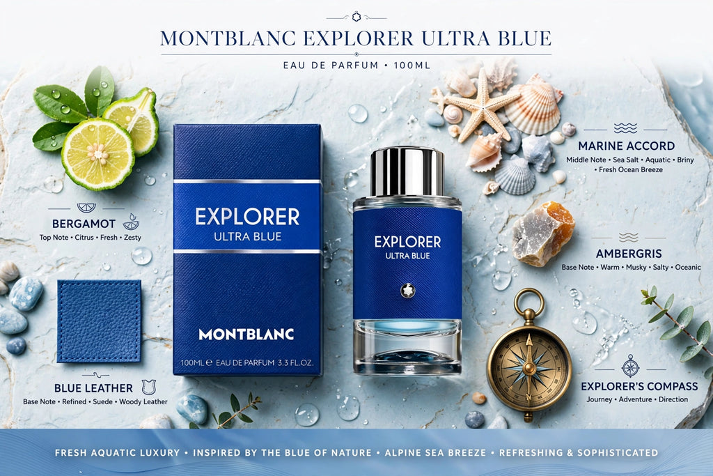 MONTBLANC Explorer Ultra Blue EDP 100ML - Perfume Cítrico Marino para Hombre