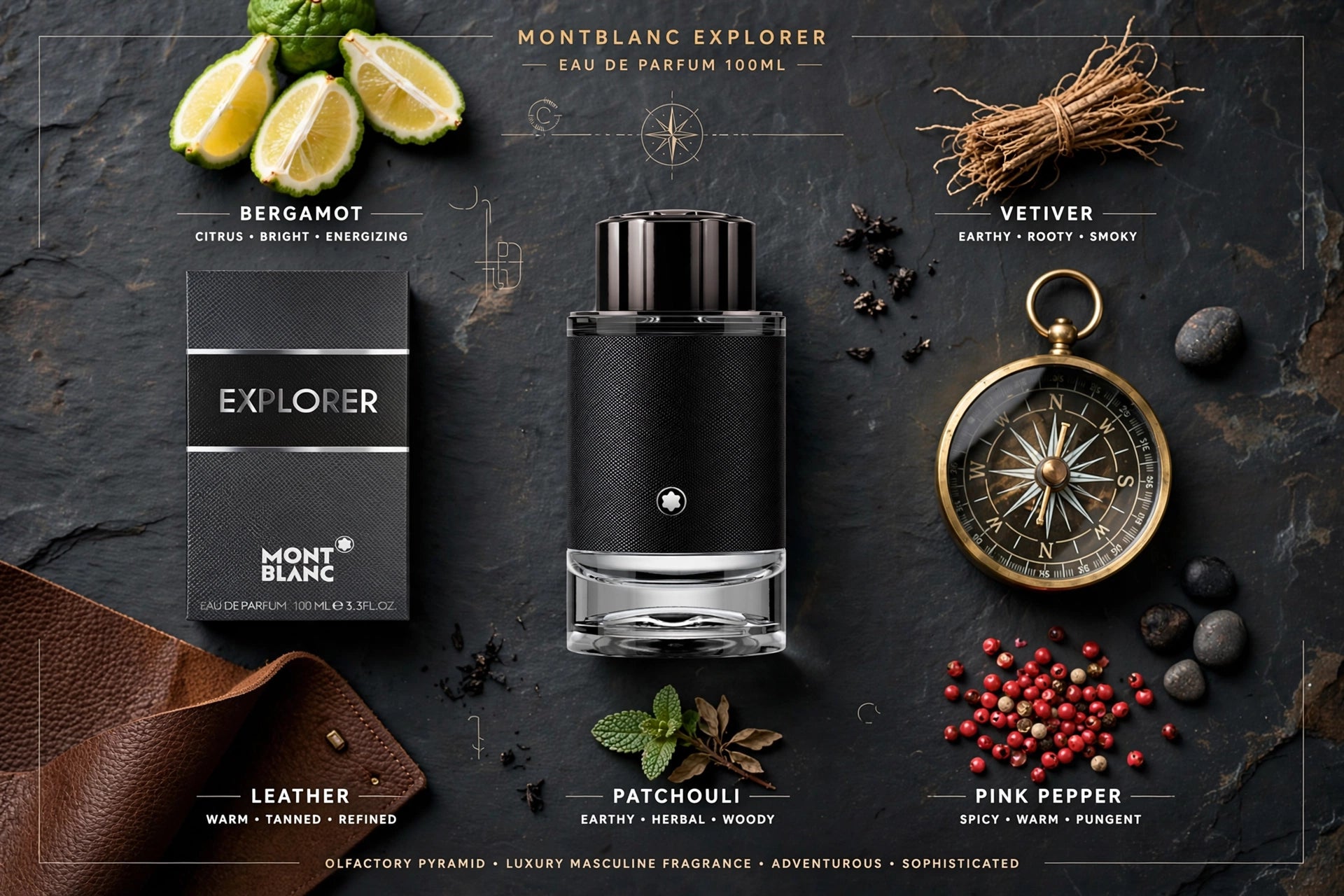MONTBLANC Explorer Eau de Parfum 100ML para Hombre - Aroma Amaderado Aromático de Larga Duración